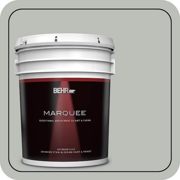 BEHR MARQUEE 5 gal. #T16-11 Celadon Flat Exterior Paint & Primer (2)