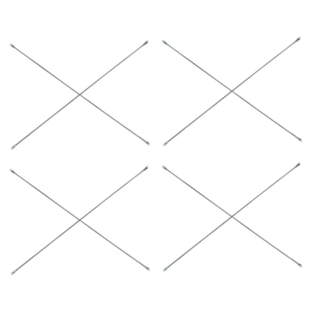 MetalTech 7 ft. x 4 ft. Galvanized Steel Squaring Cross Brace for Scaffolding Frames, 4-Pack