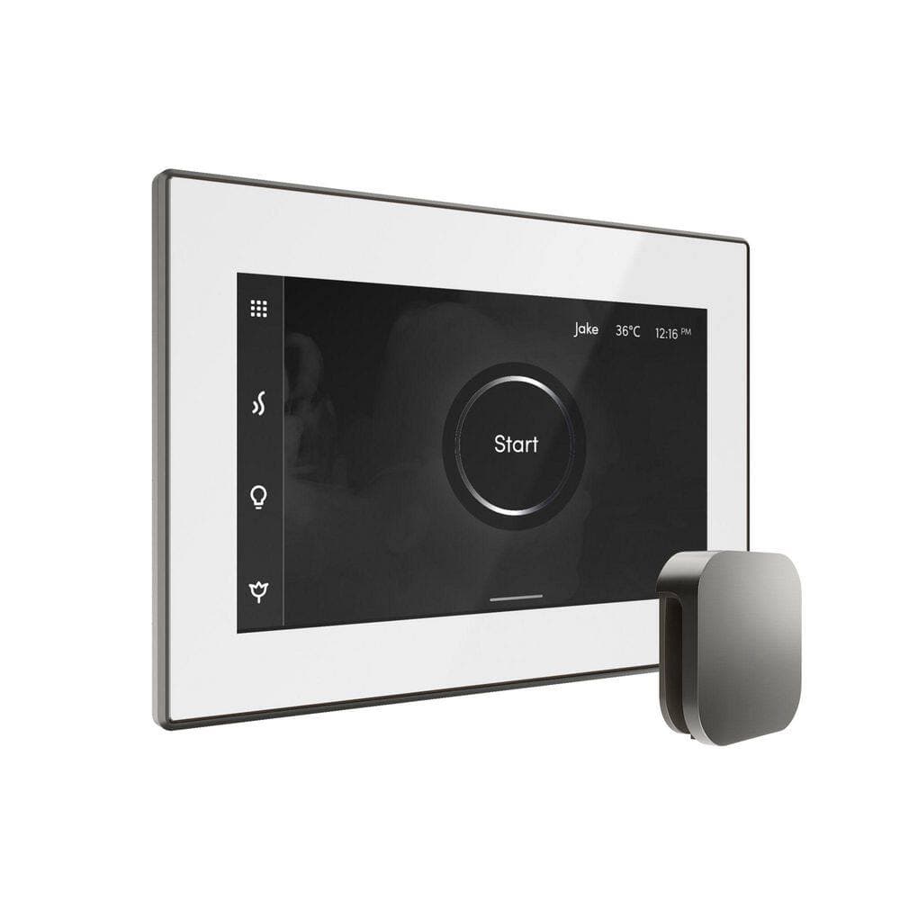 Mr. Steam XButler Steam Shower Control Package with iSteamX Control and Linear Steamhead in White Satin Steel (2)