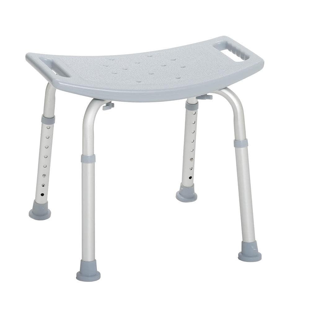Adrinfly 19.5 in. Adjustable Shower Seat with Suction Feet for Inside Shower or Tub in Gray (1)