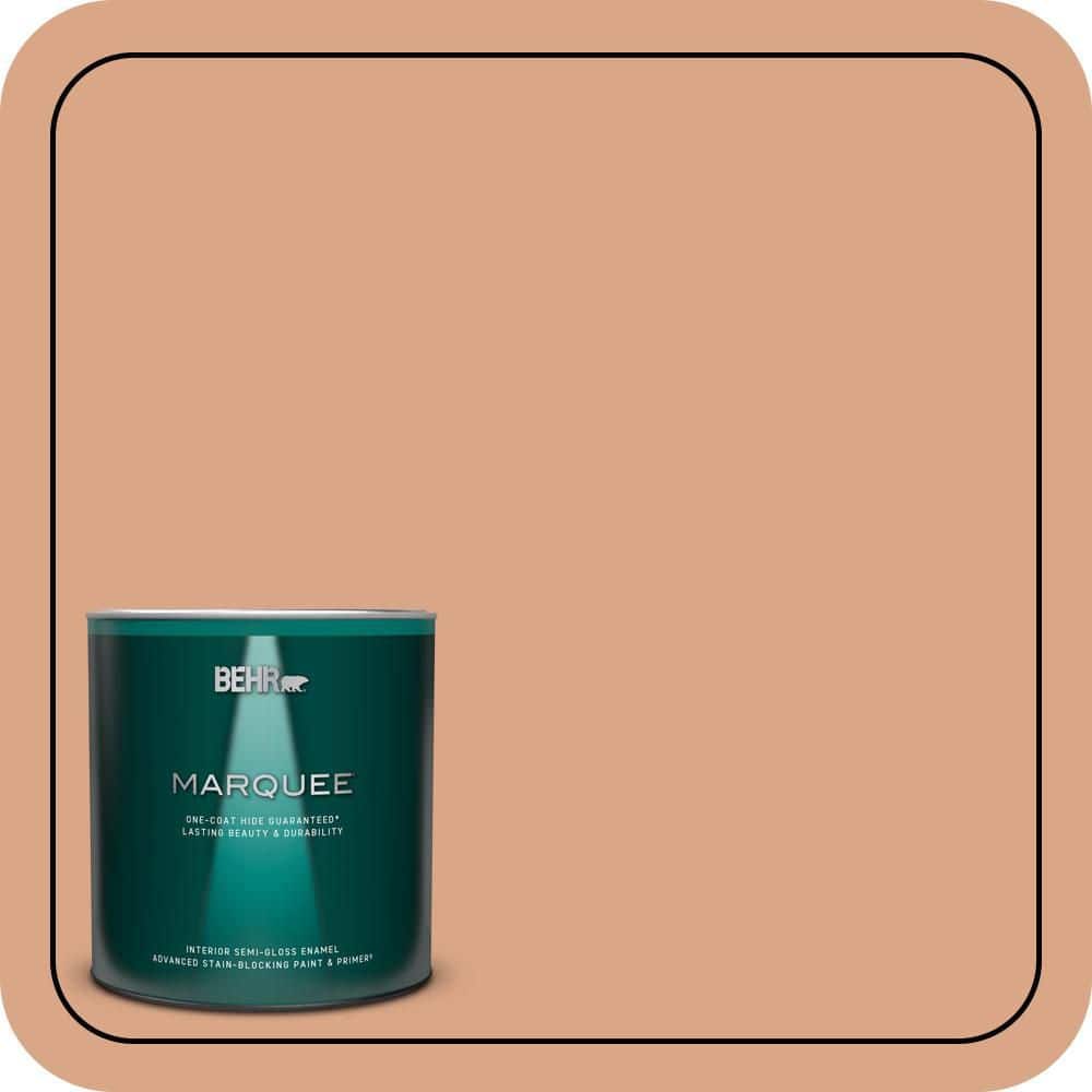 BEHR MARQUEE 1 qt. #PPU3-10 Nairobi Dusk One-Coat Hide Semi-Gloss Enamel Interior Paint & Primer