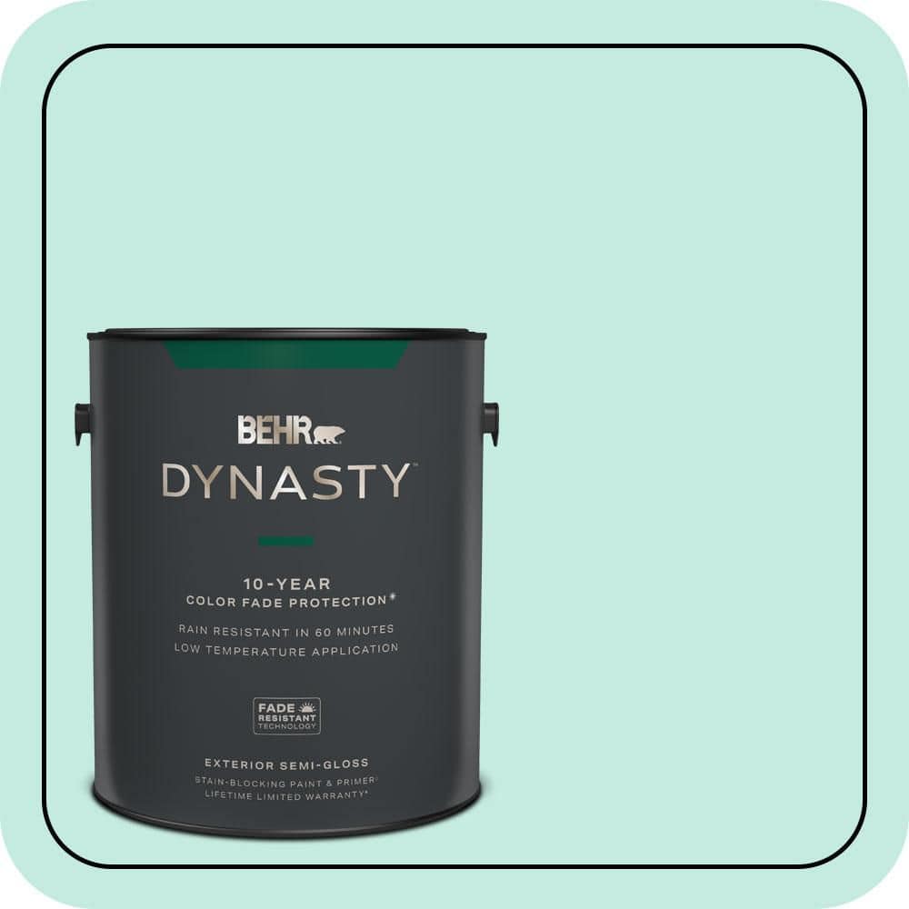 BEHR DYNASTY 1 gal. #P440-2 Clear Aqua Semi-Gloss Exterior Stain-Blocking Paint & Primer