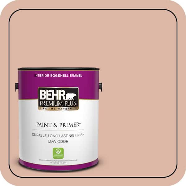 BEHR PREMIUM PLUS #220E-3 Melted Ice Cream Flat Interior/Exterior Paint & Primer Color Sample (2)
