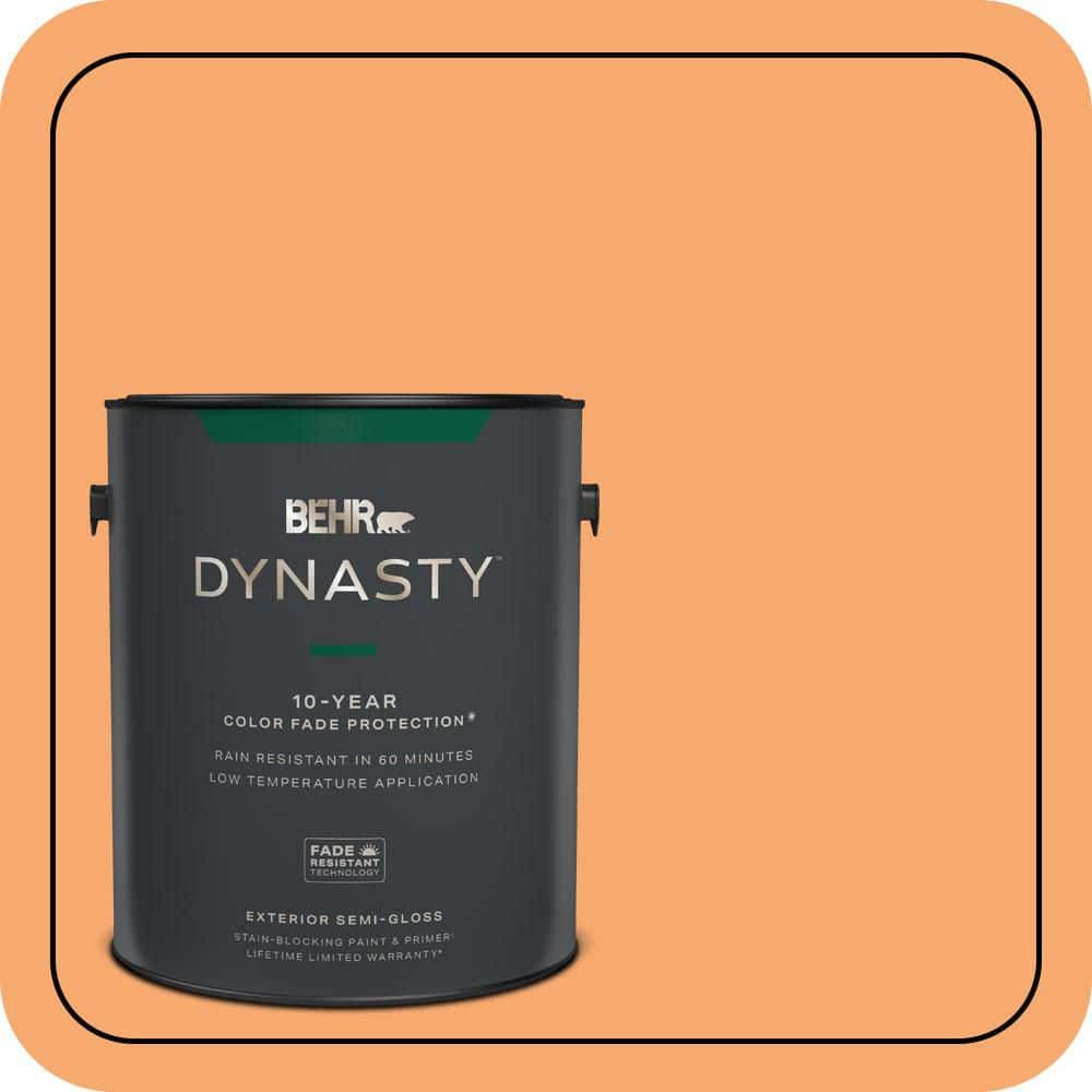 BEHR DYNASTY 1 gal. #P230-5 Florida Sunrise Semi-Gloss Enamel Exterior Stain-Blocking Paint & Primer