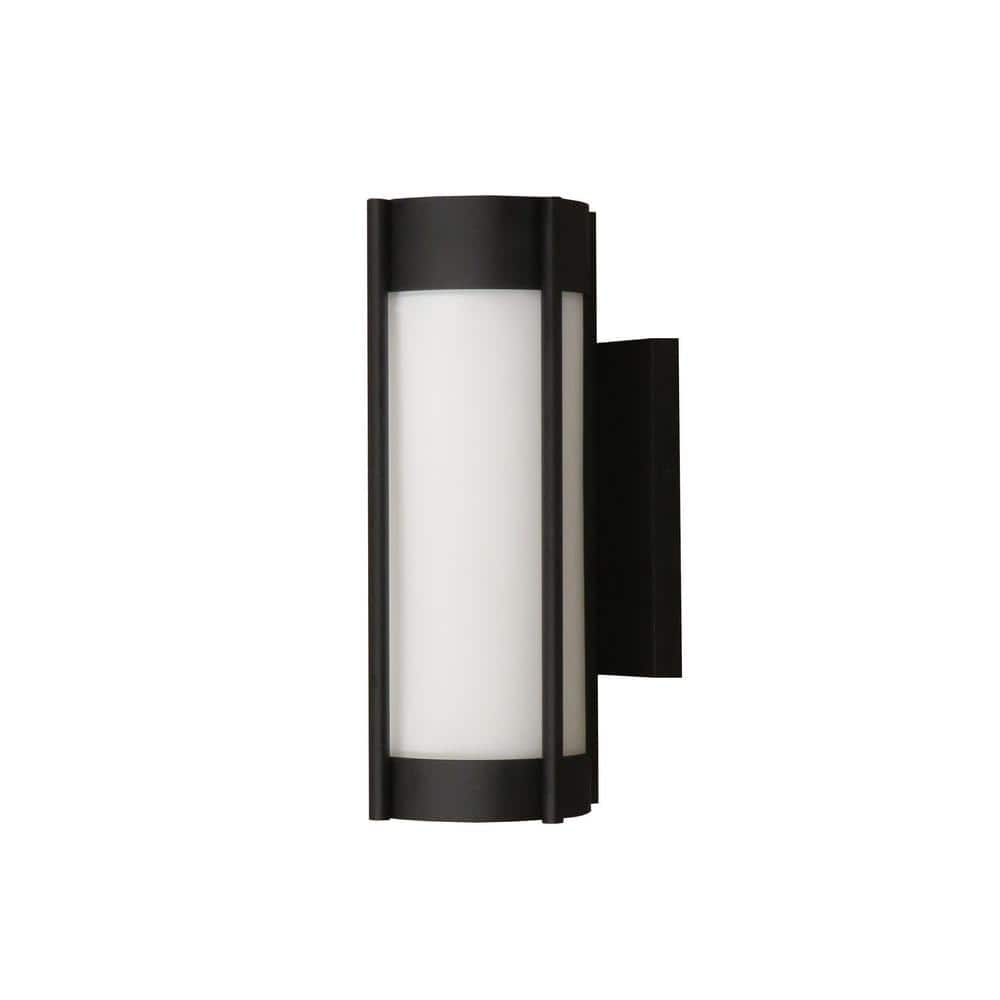 Designers Fountain Cedar Lane Matte Black Outdoor Line Voltage Hardwired Porch Light Wall Sconce with Smart Integrated LED (3)