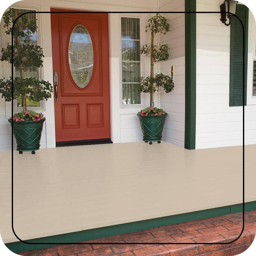BEHR PREMIUM 1 gal. #BWC-08 Pebble Cream Low-Lustre Enamel Interior/Exterior Porch and Patio Floor Paint (3)