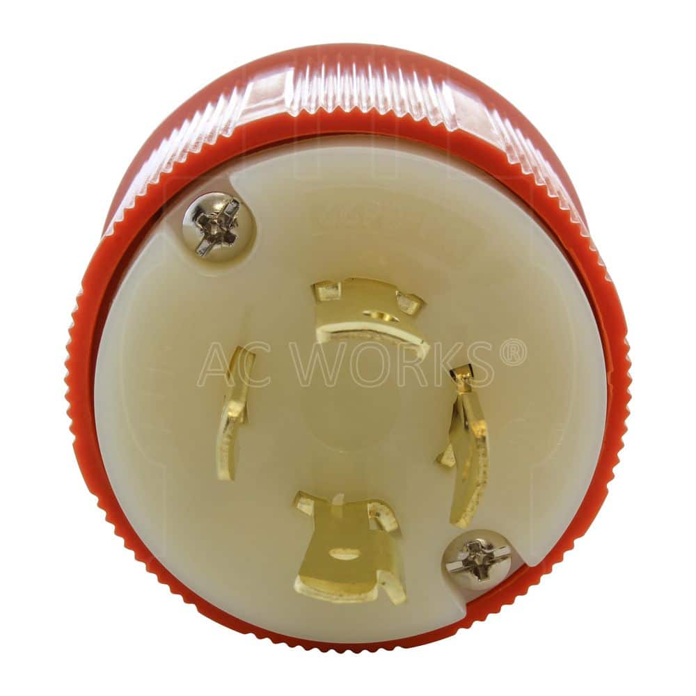 AC WORKS NEMA L16-20P 3-Phase 20A 480V 4-Prong Locking Male Plug with UL, C-UL Approval (3)
