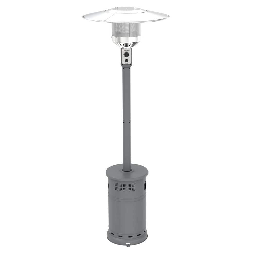 Nexgrill Sundara 48,000 BTU Matte Grey Propane Standing Patio Heater with Wheels