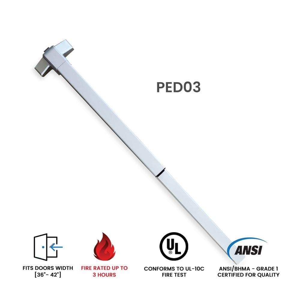 Premier Lock Heavy-Duty 36-42 in. Panic Bar Exit Device Fire Rated Grade-1 (2)