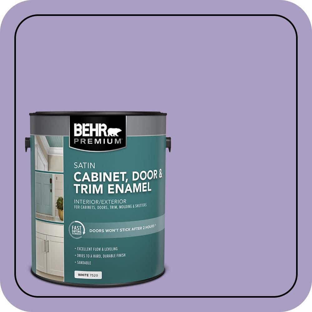 BEHR PREMIUM 1 gal. #M560-4 Evening Slipper Satin Enamel Interior/Exterior Cabinet, Door & Trim Paint (1)