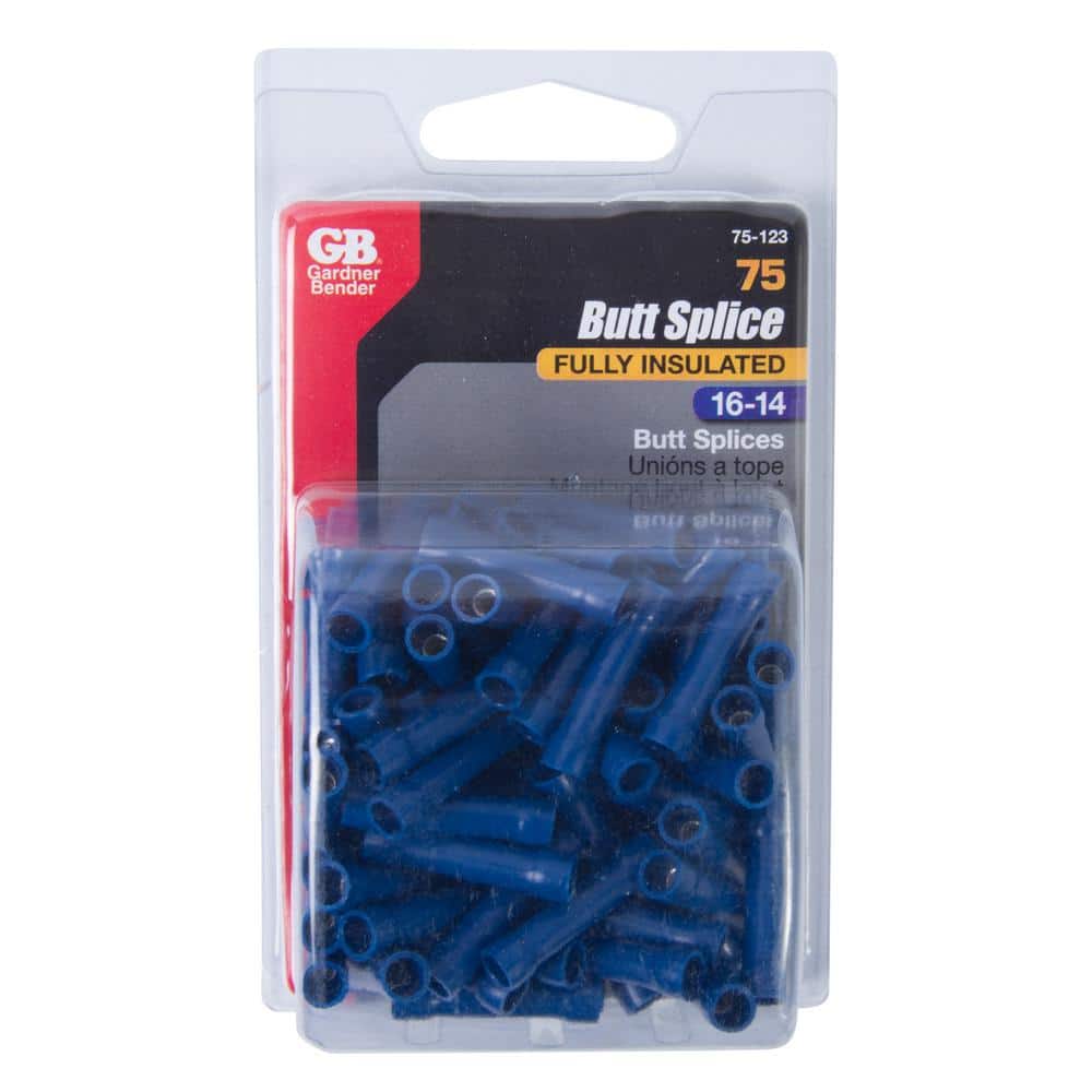 Gardner Bender 16-14 AWG Blue Butt Splice Wire Connectors (4)