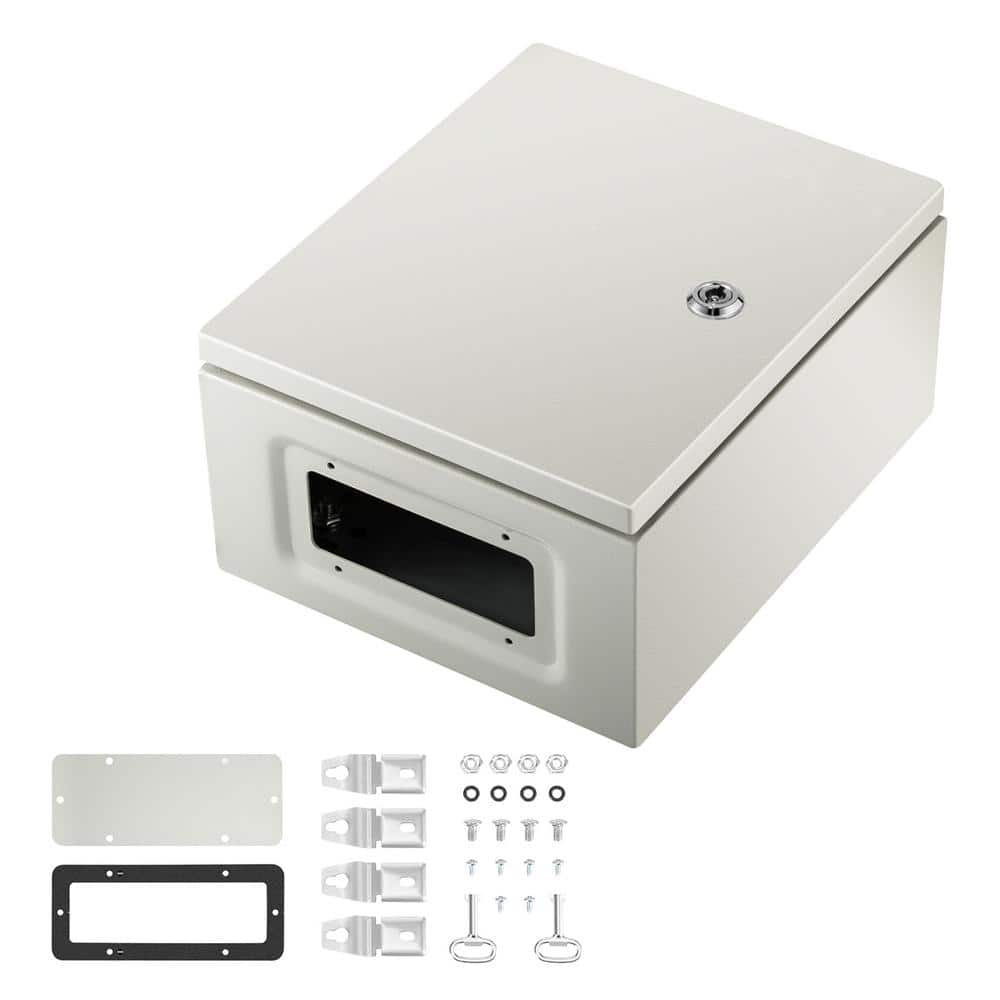 SVOPES NEMA Steel Enclosure, Measuring 12 in. x 10 in. x 6 in., NEMA 4X Steel Electrical Box with IP66 Waterproof and Dustproof (1)