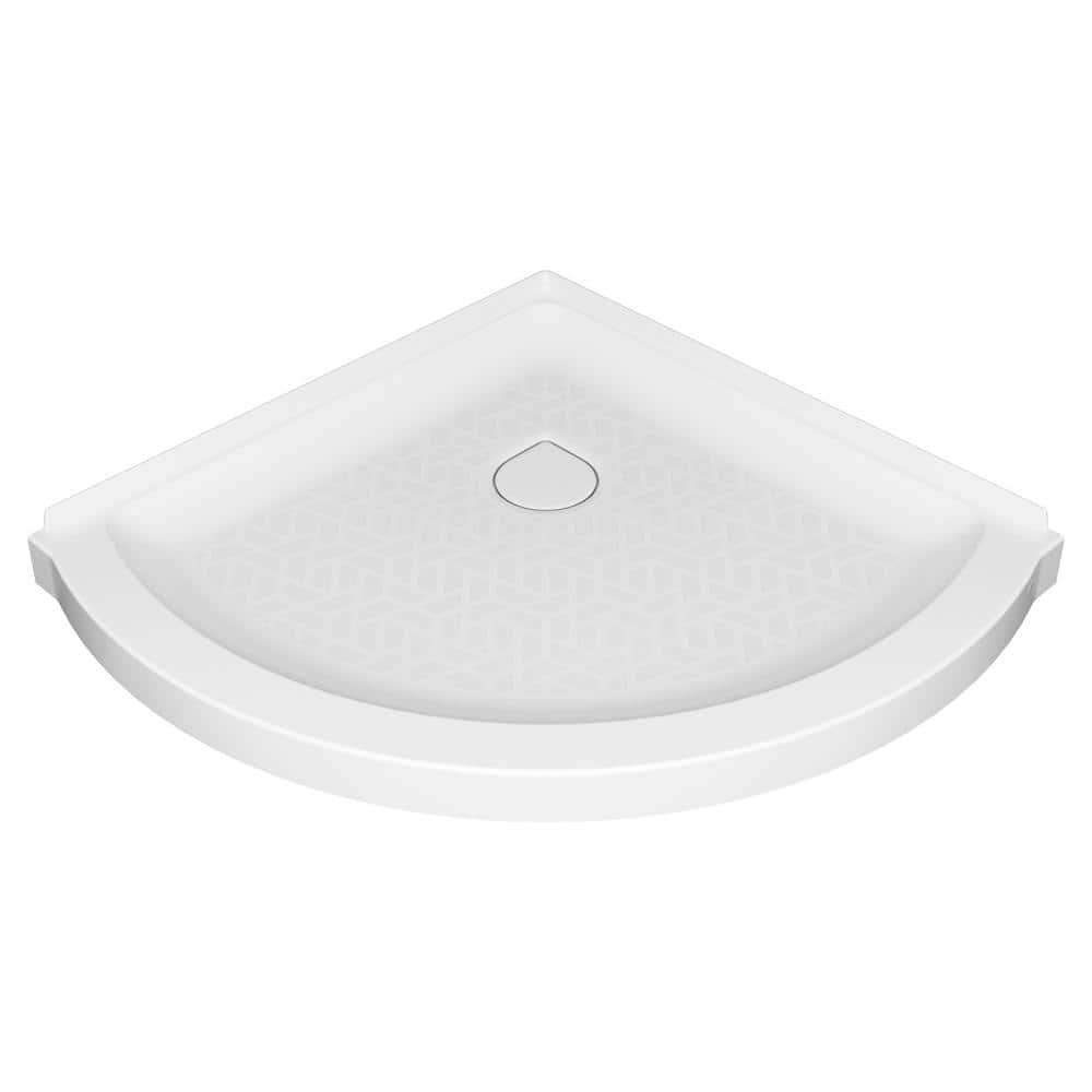 American Standard Ovation Curve 38 in. L 38 in. W Neo Angle Corner Shower Pan Base with Drain Arctic White