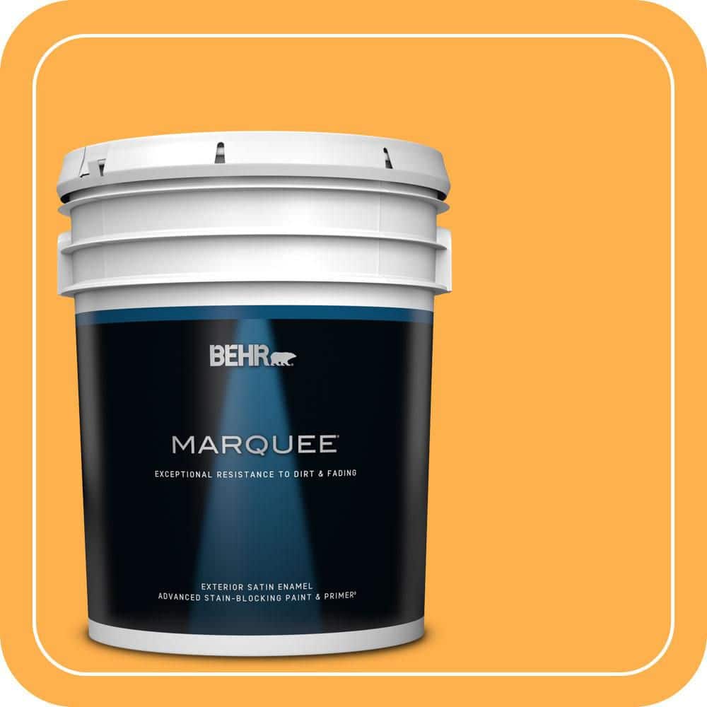 BEHR MARQUEE 5 gal. #P250-6 Splendor Gold Satin Enamel Exterior Paint & Primer