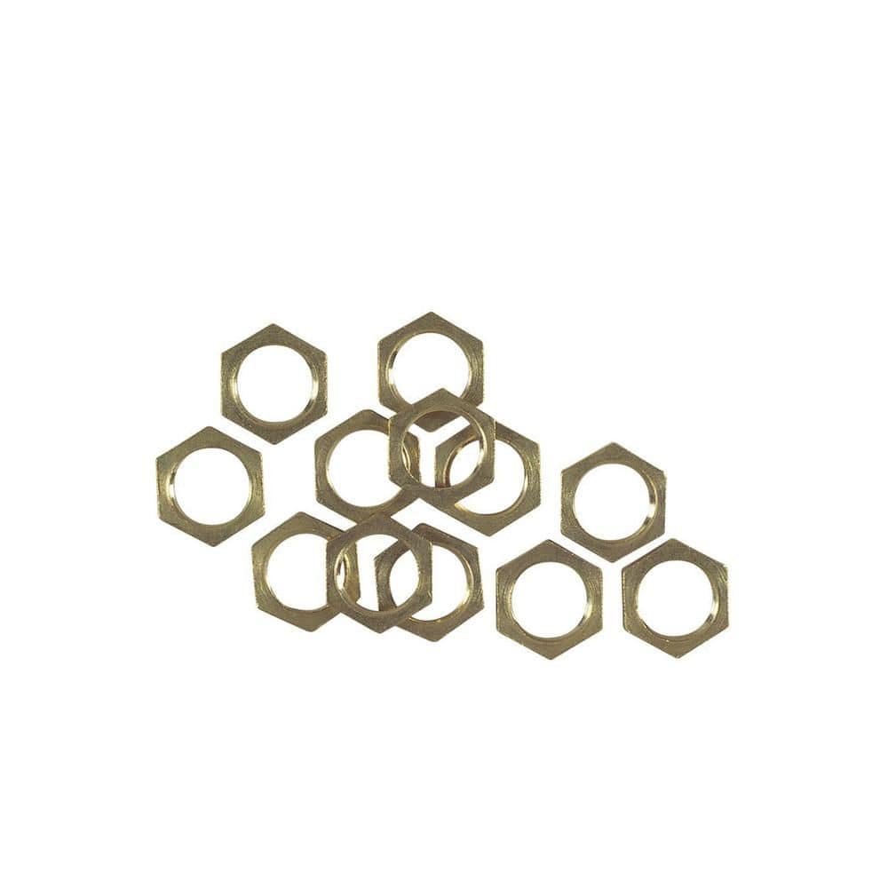 Bel Air Lighting Assorted Brass Hex Nuts, 1/8-IP (12-Pack) (2)