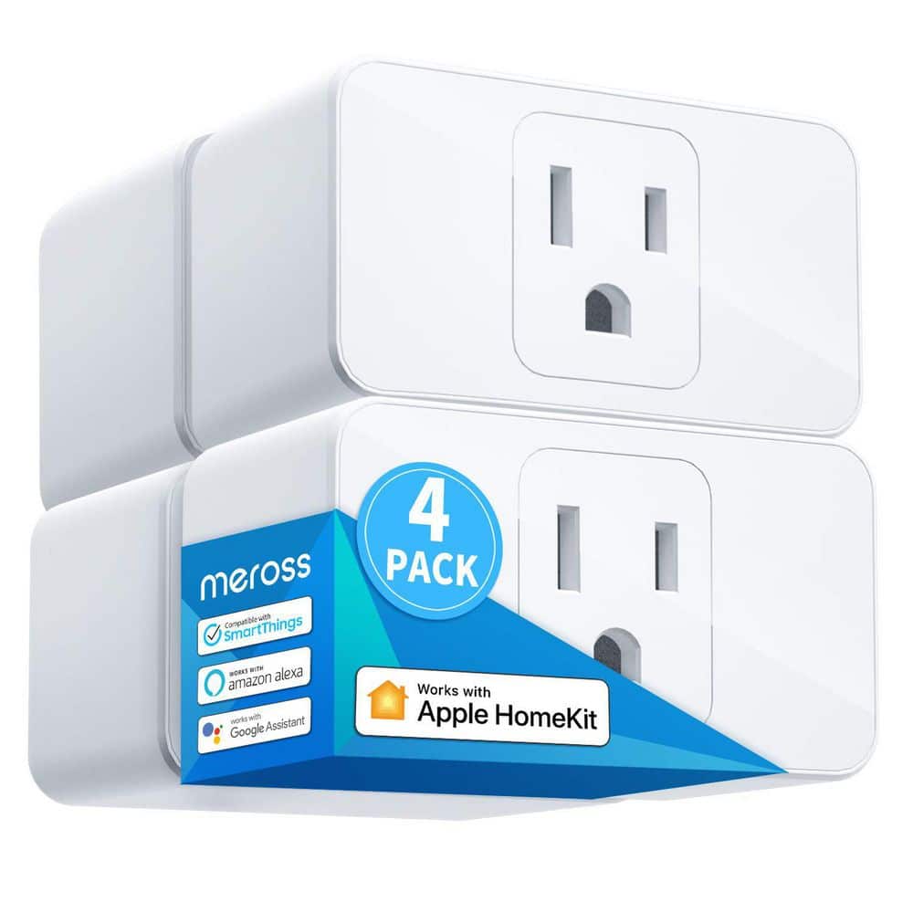 BIBIVIS 4 Pack 15A & Reliable Wi-Fi, Support Apple HomeKit Mini Smart Plug, 2. 4G WiFi Only Smart Outlet
