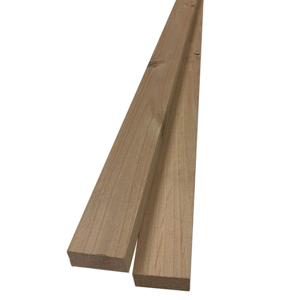 Swaner Hardwood 1 in. x 2 in. x 8 ft. Knotty Alder S4S Board (2-Pack) (1)