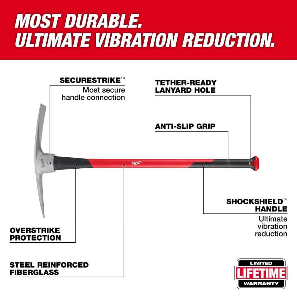 Milwaukee 5lb Pick Mattock with 36 in. Fiberglass Handle (2)