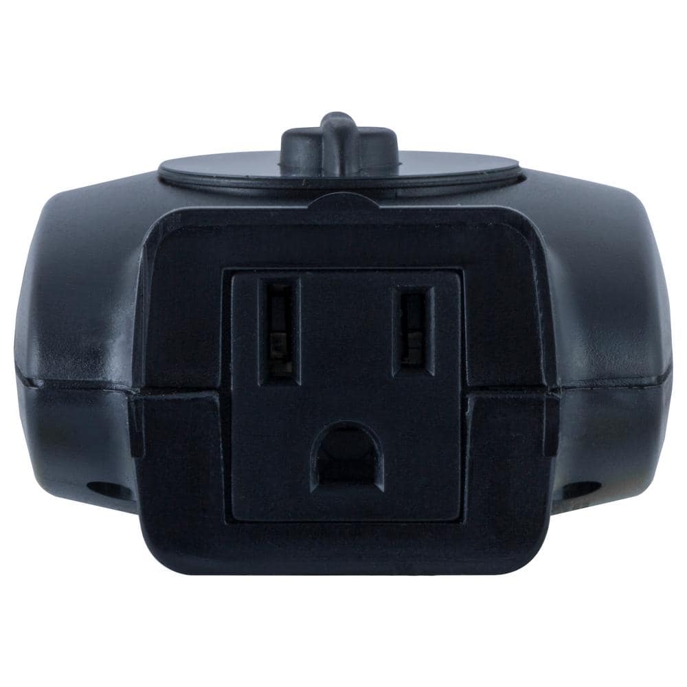 Defiant 15 Amp 24-Hour Outdoor Plug-In Mechanical Dusk to Dawn Countdown Timer with Grounded Outlet, Black (4)