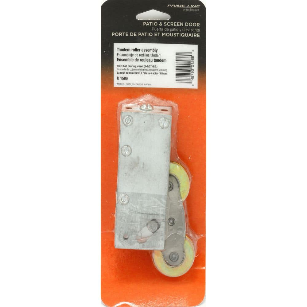 Prime-Line 1-1/2 in. Steel Ball Bearing Sliding Door Tandem Roller Assembly (3)