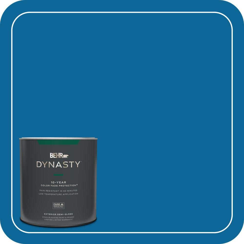 BEHR DYNASTY 1 qt. #MQ4-58 Mondrian Blue Semi-Gloss Exterior Stain-Blocking Paint & Primer