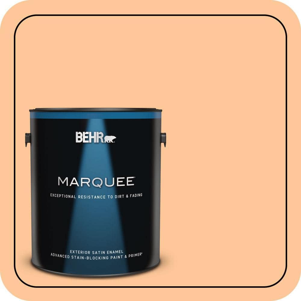 BEHR MARQUEE 1 gal. #P230-4 Citrus Punch Satin Enamel Exterior Paint & Primer