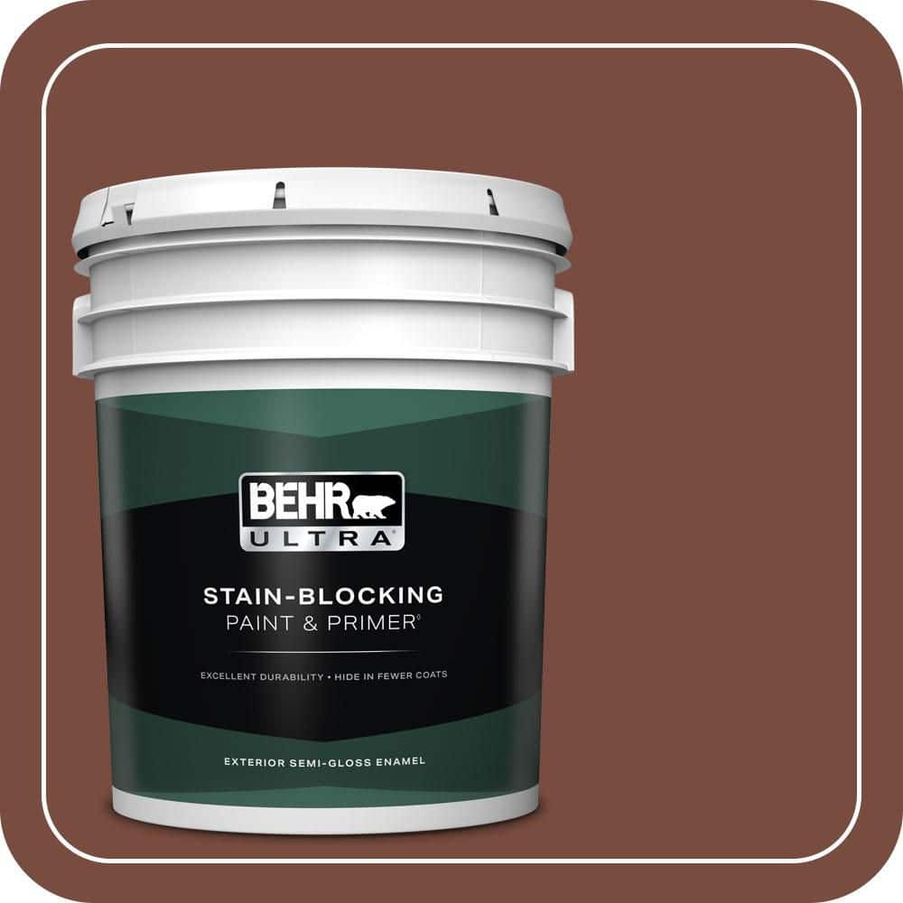 BEHR ULTRA 5 gal. #PPU2-19 Royal Liqueur Semi-Gloss Enamel Exterior Paint & Primer