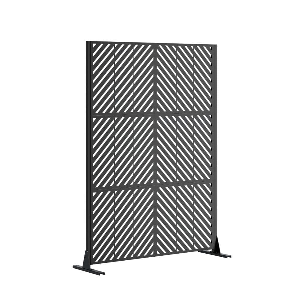 Tenleaf 72" H x 46" W Metal Privacy Screen with Stable Base, Portable Divider Screens for Outdoor Freestanding (1)