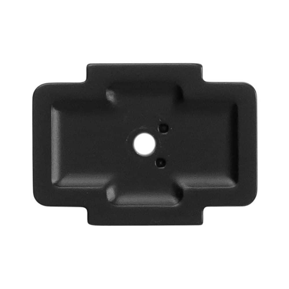 BELWITH-KEELER Coventry Collection Knob Backplate 1.75 Inch x 1.25 Inch Matte Black Finish Cabinet Backplate (3)