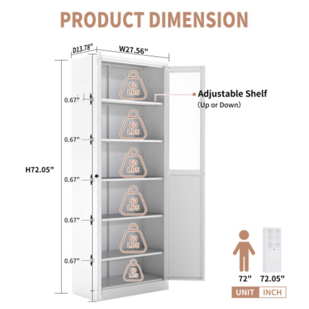 Unbranded 27.6 in. W x 13.8 in. D x 72 in. H Bathroom White Linen Cabinet (2)