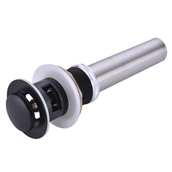 YASINU B012A Bathroom Vessel Sink Drain Stopper Pop-Up Drain Assembly with Overflow In Matte Black (3)
