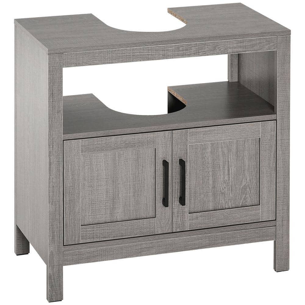 Tileon 23.5 in. W x 11.75 in. D x 23.5 in. H Bath Vanity Cabinet without Top in Gray, Under Sink Cabinet with 2-Doors (1)