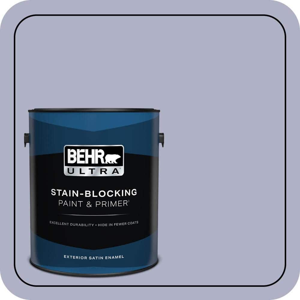 BEHR ULTRA 1 gal. #S560-3 Noble Purple Satin Enamel Exterior Paint & Primer