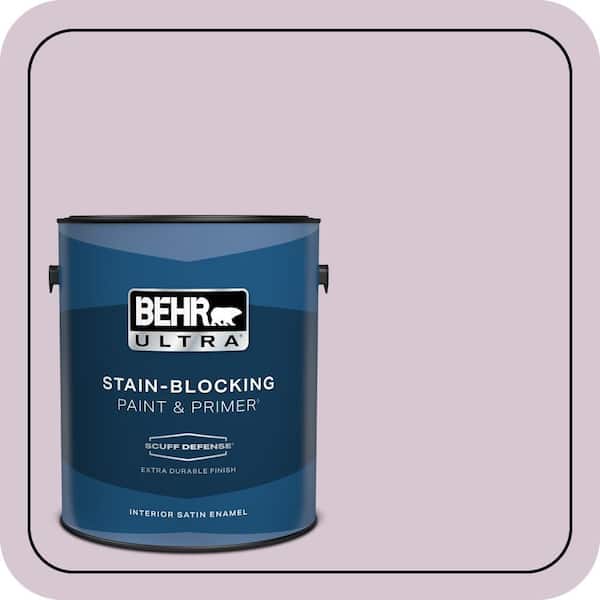 BEHR ULTRA 1 gal. #680E-3 Rosy Lavender Extra Durable Satin Enamel Interior Paint & Primer (2)