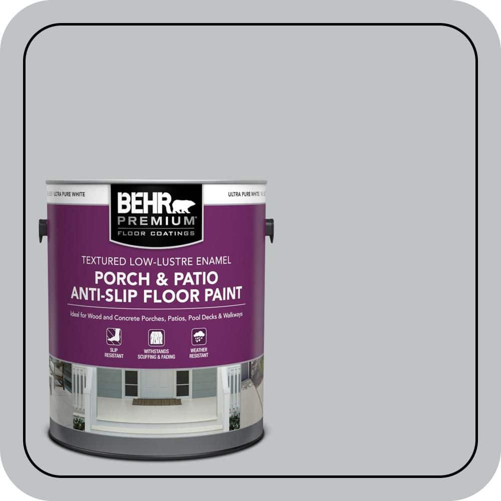 BEHR PREMIUM 1 gal. #MS-75 Blue Gray Sky Textured Low-Lustre Enamel Interior/Exterior Porch and Patio Anti-Slip Floor Paint (1)