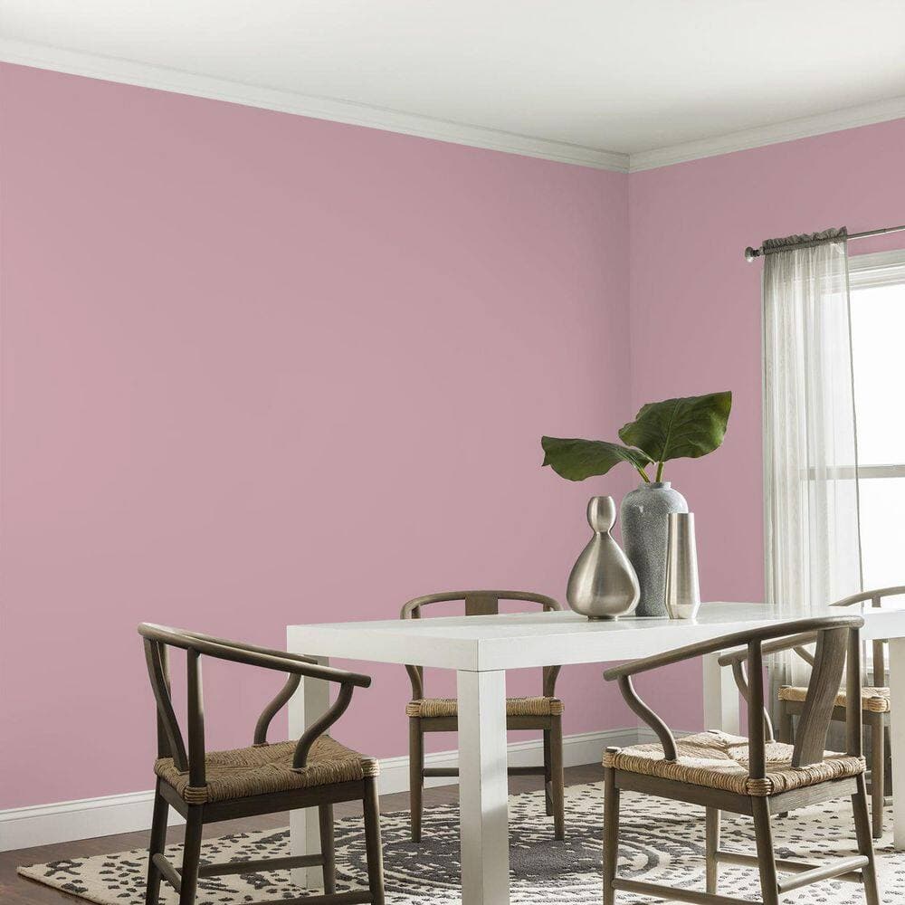 Glidden Ultra-Hide 1 Gal. PPG1049-4 Lighthearted Rose Eggshell Interior Paint (4)