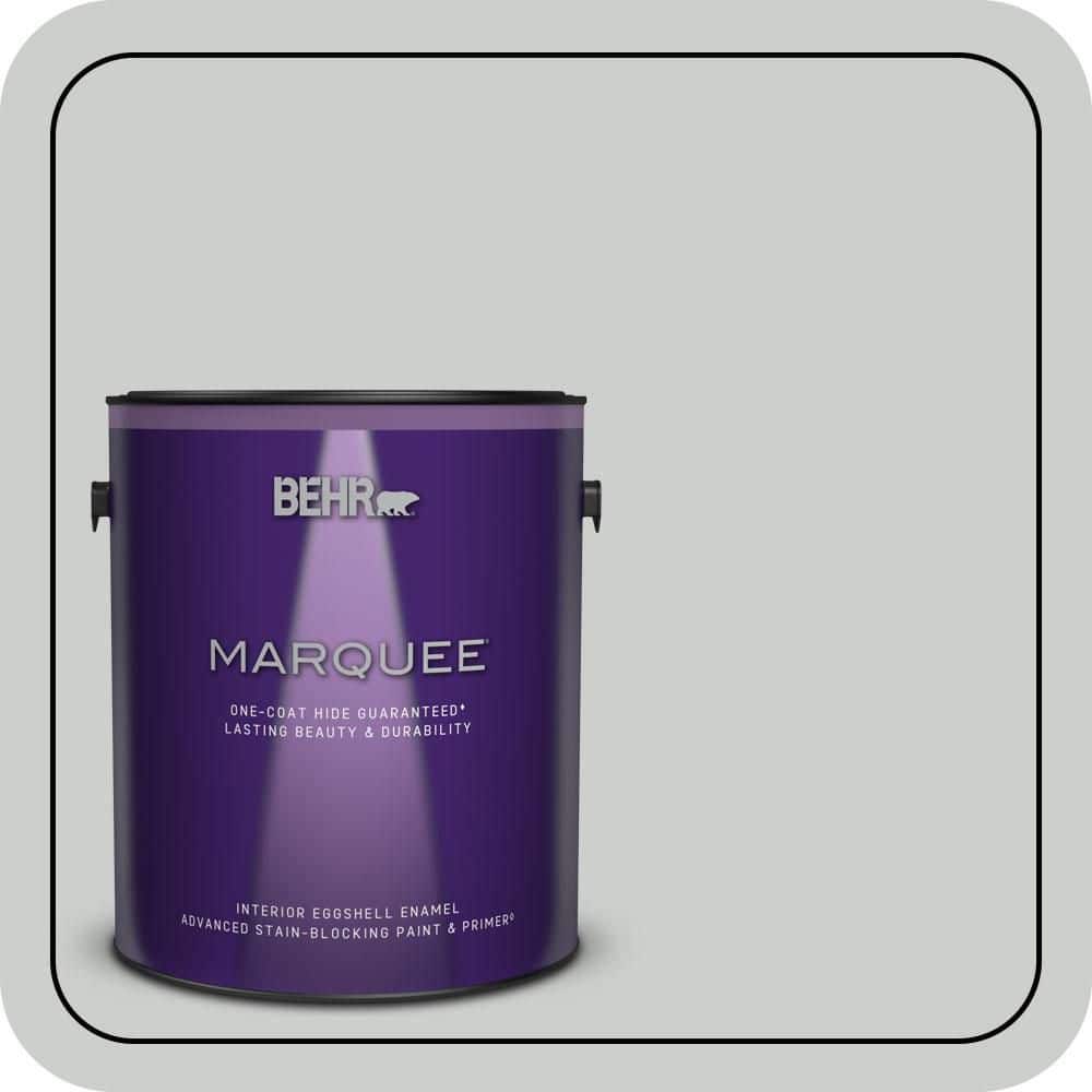BEHR MARQUEE 1 gal. #N460-2 Planetary Silver Eggshell Enamel Interior Paint & Primer