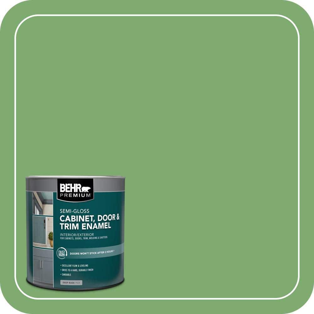 BEHR PREMIUM 1 qt. #M390-5 Sage Garden Semi-Gloss Enamel Interior/Exterior Cabinet, Door & Trim Paint (1)