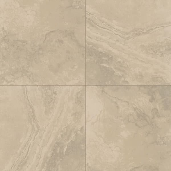 MSI Canaveral Square 24 in. x 24 in. Matte Gray-Light Ceramic Travertine Floor and Wall Tile (27.81 sq. ft./Case)