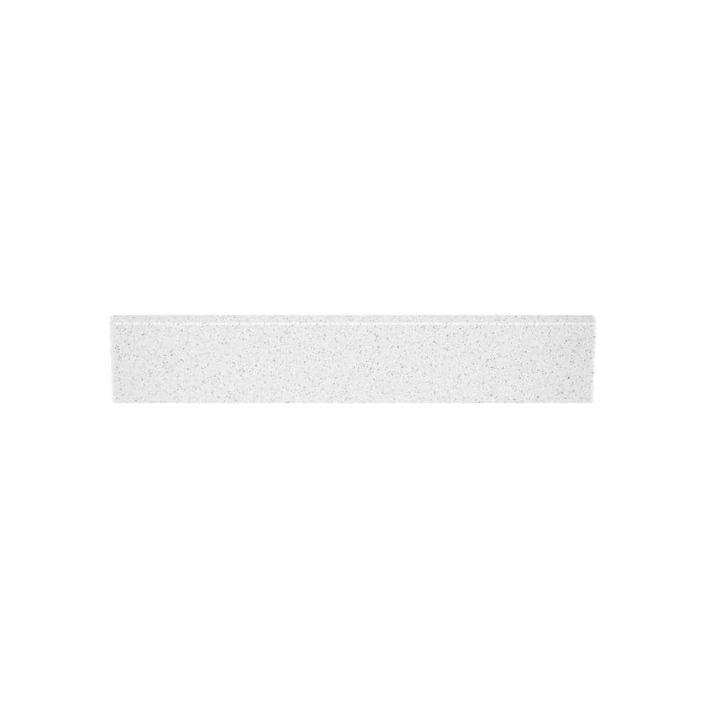 Winette 21.24 in. W x 4 in. H Engineered Marble Bathroom Sidesplash in Snow White