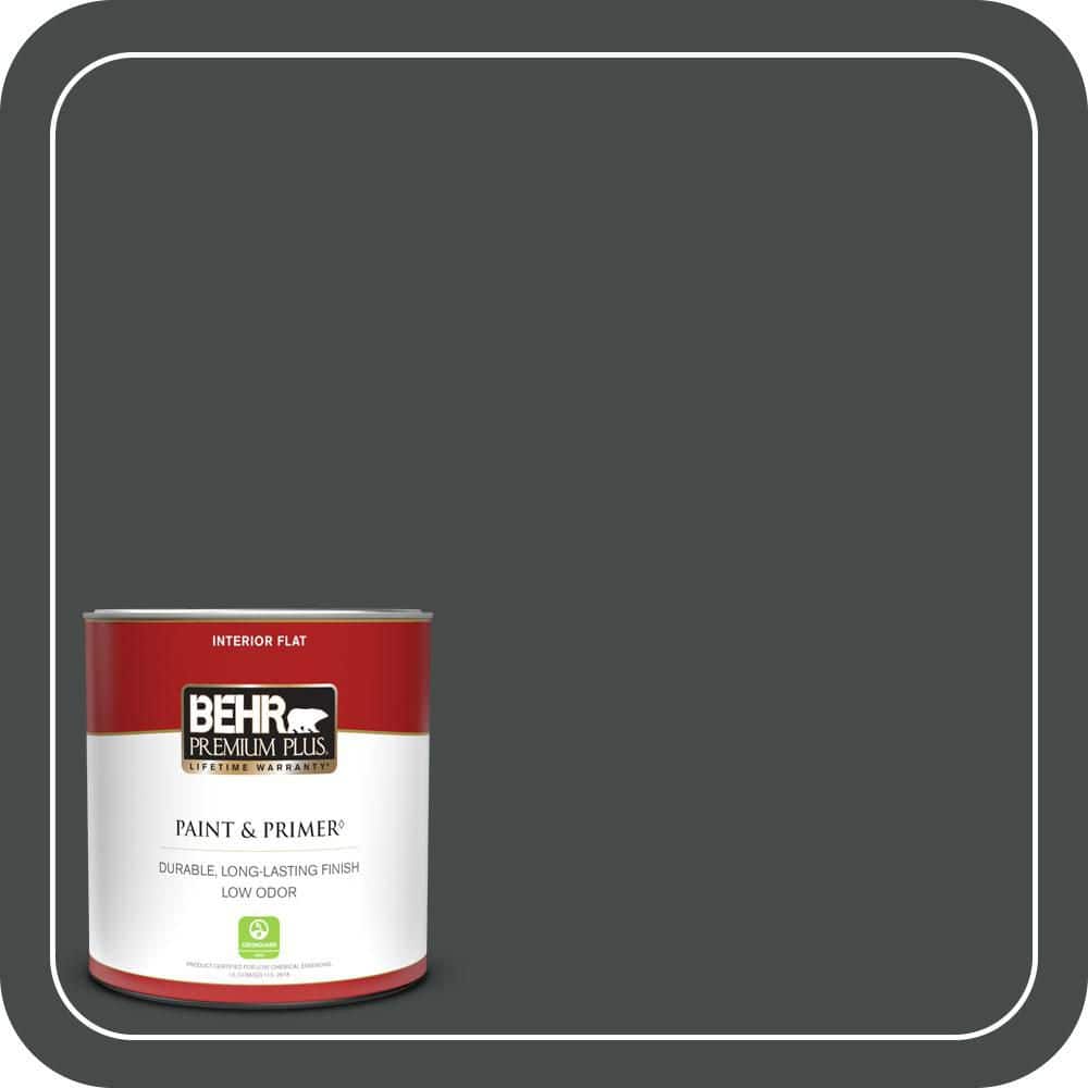BEHR PREMIUM PLUS 1 qt. #N450-7 Astronomical Flat Low Odor Interior Paint & Primer