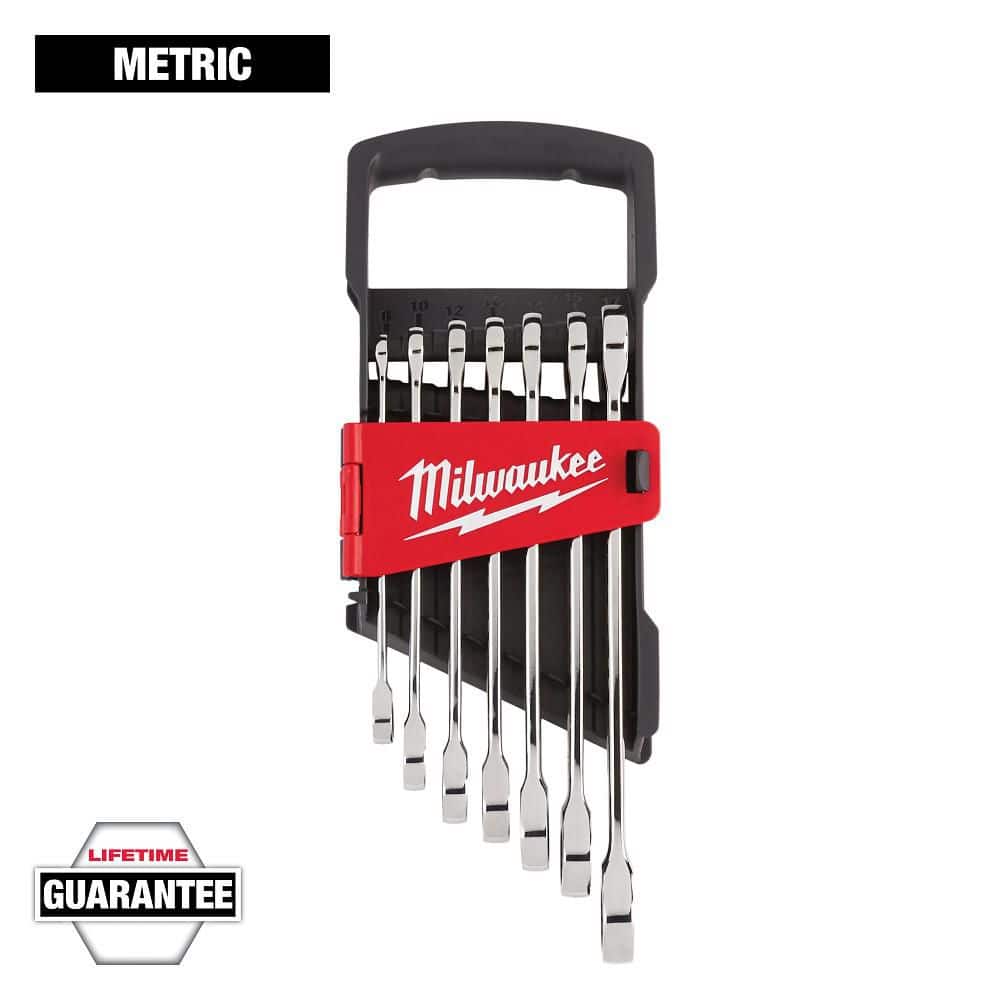 Milwaukee Combination Ratcheting Wrench Mechanics Tool Set