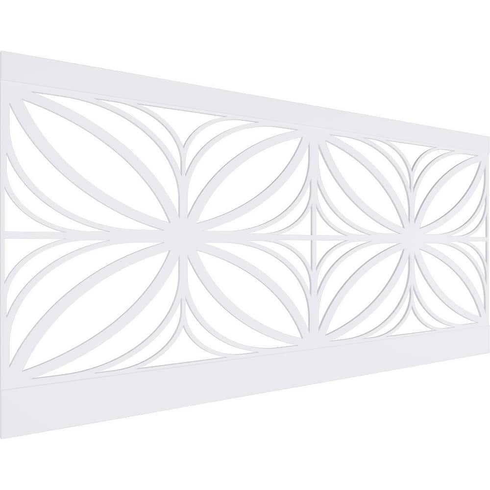 Ekena Millwork 44 in. H x 94-1/2 in. W 28.92 sq. ft. Otis PVC Wainscot Paneling Kit (1)