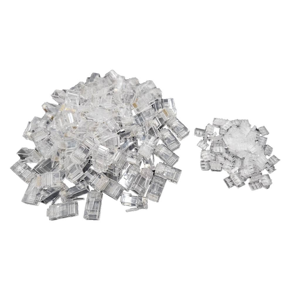 Micro Connectors, Inc Cat6/6A RJ45 Connectors for Slim Stranded (28AWG) Cable with Load Bar (100-Pack) (1)