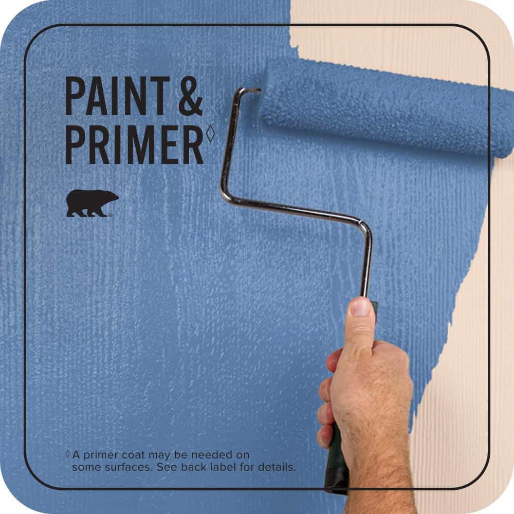 BEHR PREMIUM PLUS 1 gal. #PPU15-06 Neon Blue Flat Exterior Paint & Primer (2)