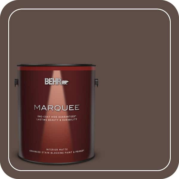 BEHR MARQUEE 1 gal. #MQ2-35 Cabin in the Woods One-Coat Hide Matte Interior Paint & Primer (2)
