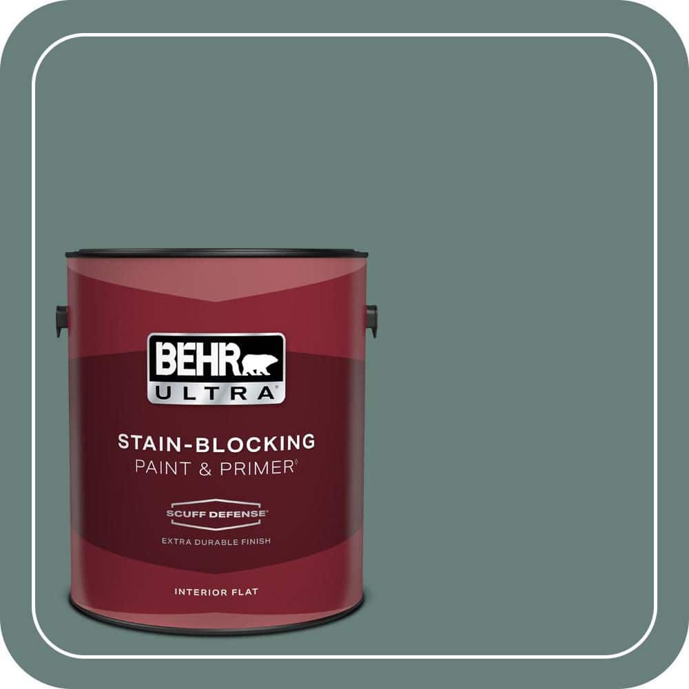 BEHR ULTRA 1 gal. #N430-5 Aspen Valley Extra Durable Flat Interior Paint & Primer (1)