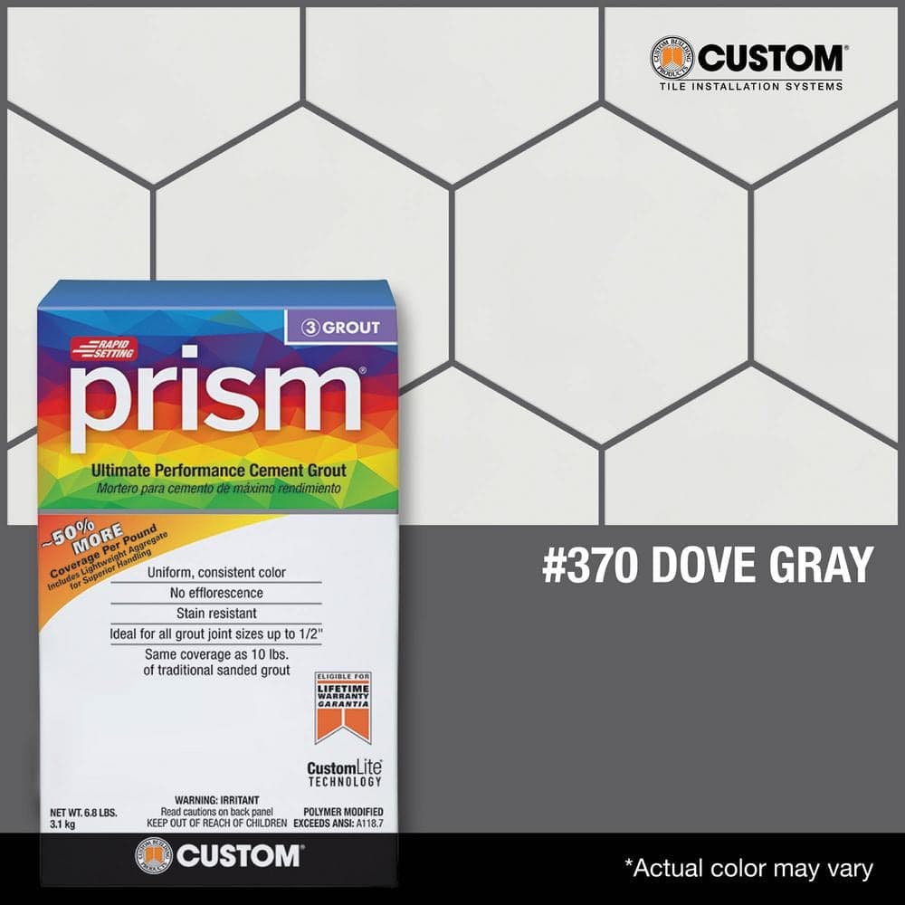 Custom Building Products Prism #370 Dove Gray 17 lb. Ultimate Performance Grout (3)