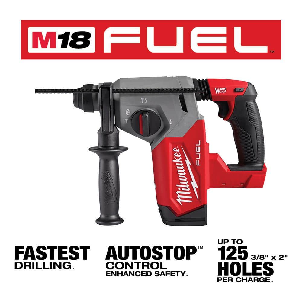 Milwaukee M18 FUEL 18V Lithium-Ion Brushless Cordless 1 in. SDS-Plus Rotary Hammer with 4-1/2 in./5 in. Grinder (2-Tool) (2)
