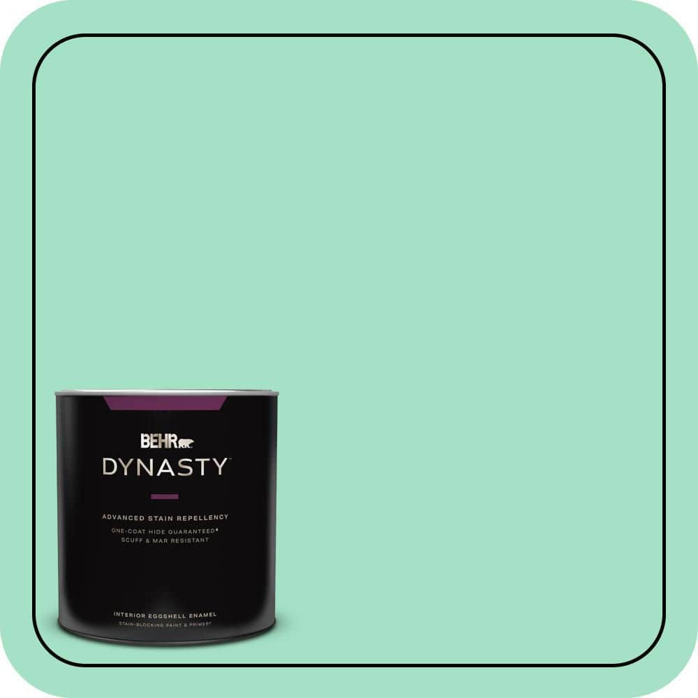 BEHR DYNASTY 1 qt. #470A-3 Reef Green Eggshell Enamel Interior Stain-Blocking Paint and Primer